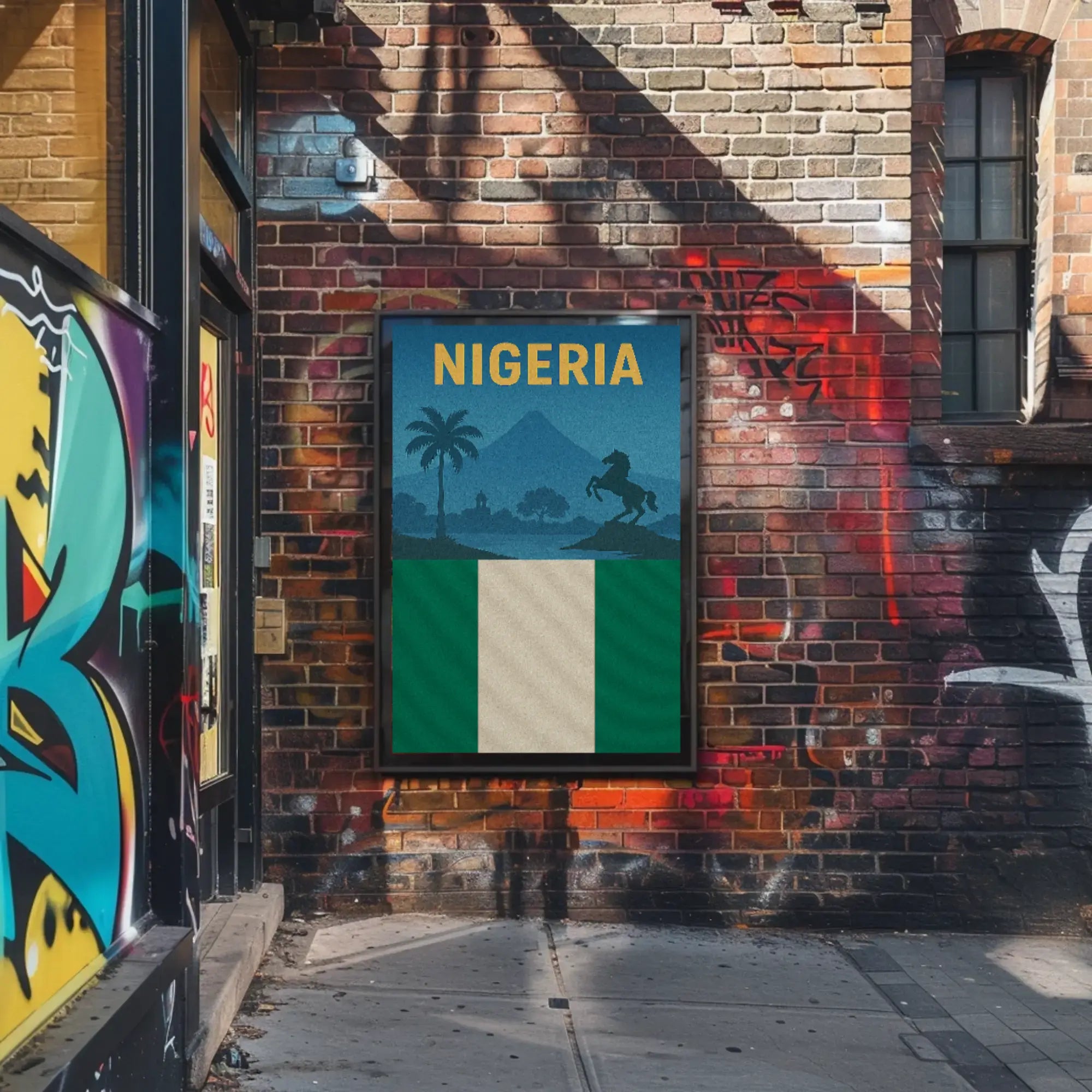 Nigeria Landscape: Vintage Scenic Heritage Travel Poster PosterGoat
