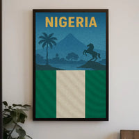 Nigeria Landscape: Vintage Scenic Heritage Travel Poster PosterGoat