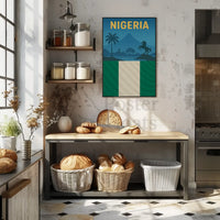 Nigeria Landscape: Vintage Scenic Heritage Travel Poster PosterGoat