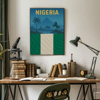 Nigeria Landscape: Vintage Scenic Heritage Travel Poster PosterGoat