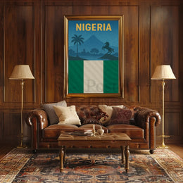 Nigeria Landscape: Vintage Scenic Heritage Travel Poster PosterGoat