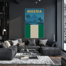 Nigeria Landscape: Vintage Scenic Heritage Travel Poster PosterGoat