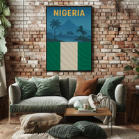 Nigeria Landscape: Vintage Scenic Heritage Travel Poster PosterGoat