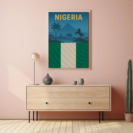 Nigeria Landscape: Vintage Scenic Heritage Travel Poster PosterGoat