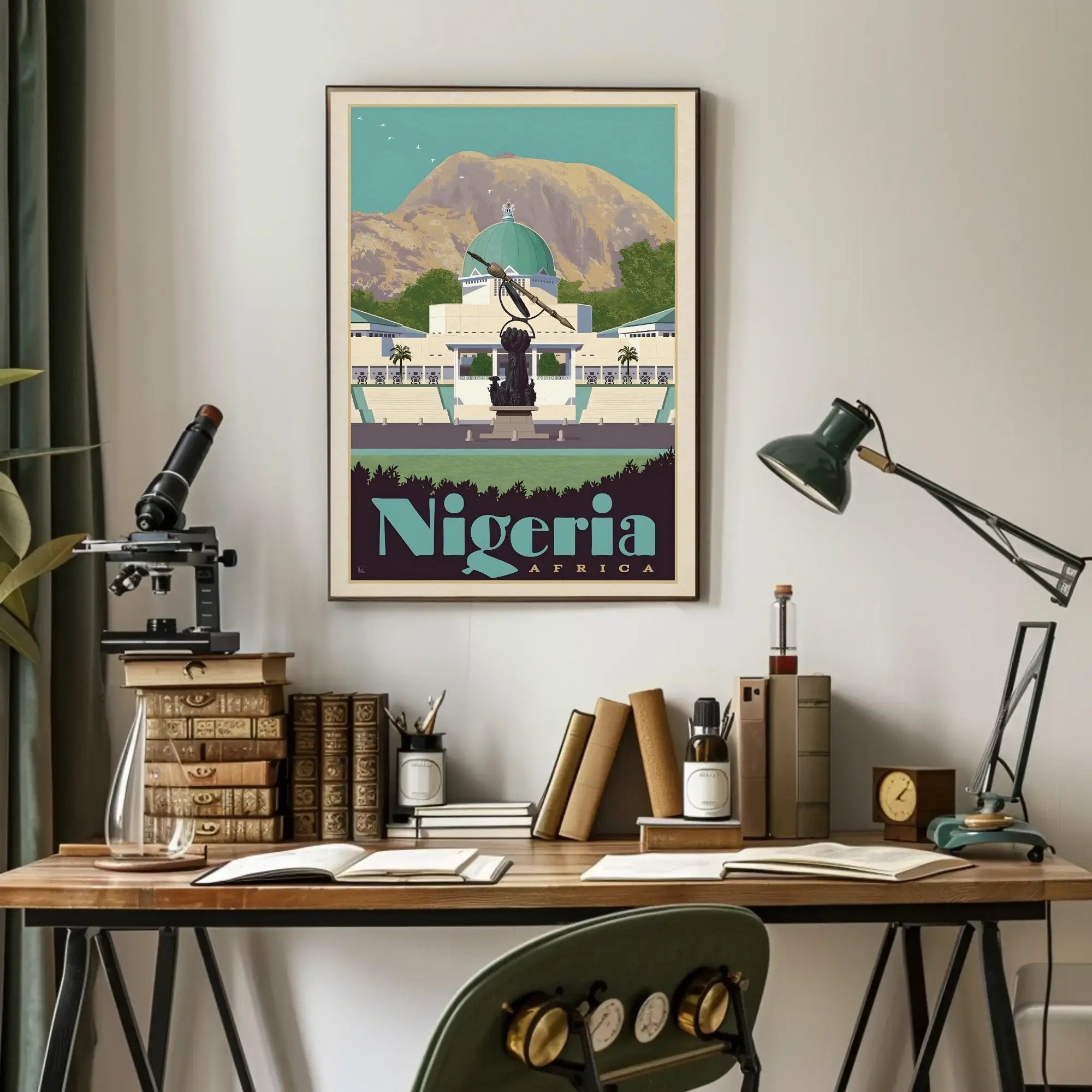 Nigerian National Assembly Modern Travel Poster PosterGoat