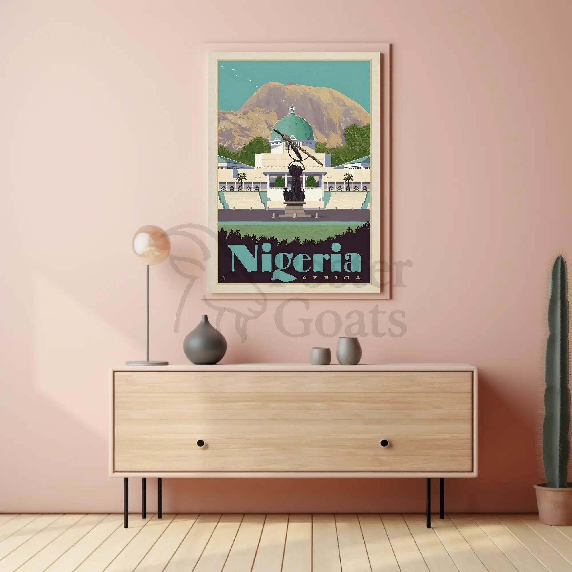Nigerian National Assembly Modern Travel Poster PosterGoat