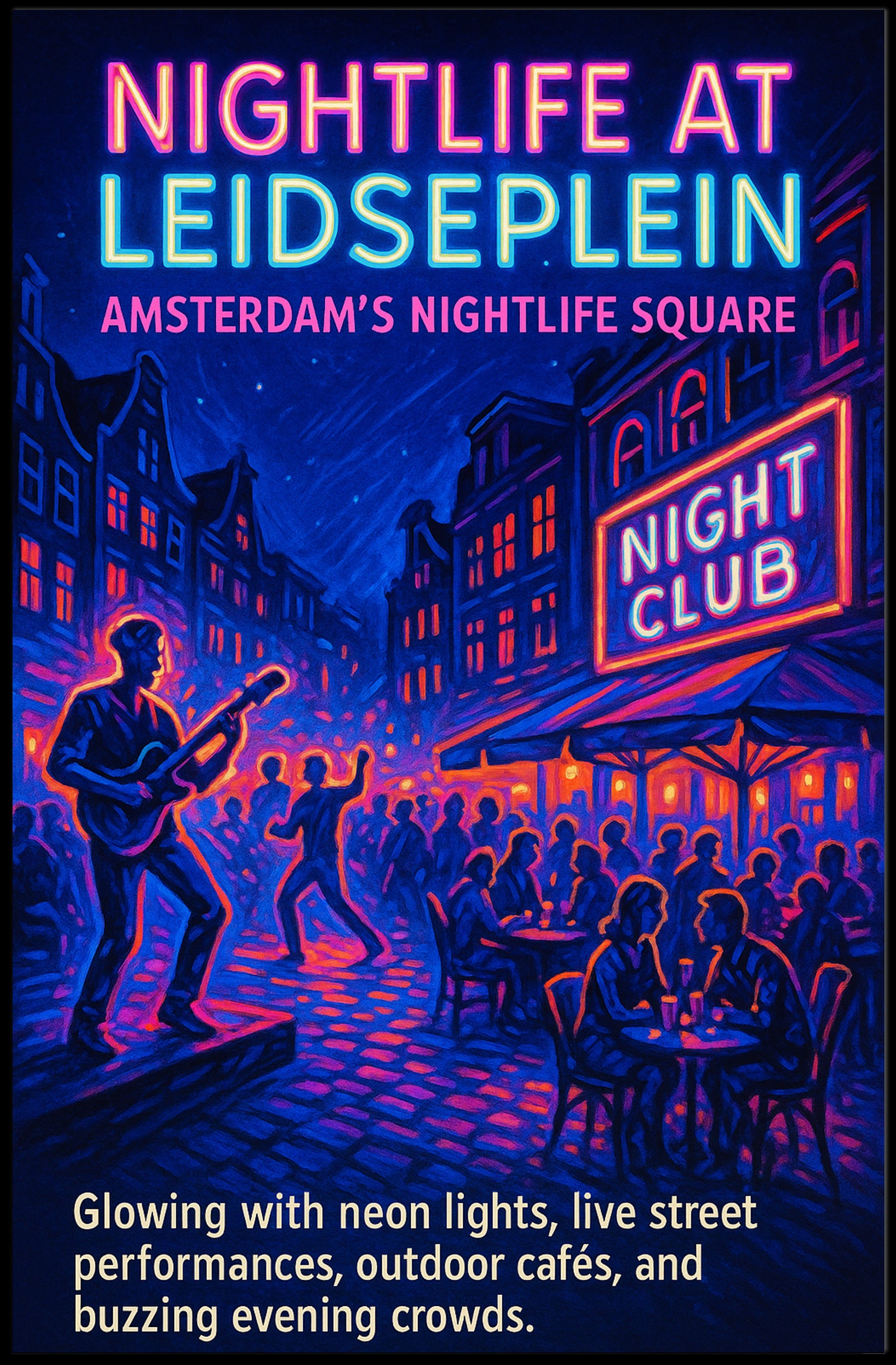 Nightlife at Leidseplein Poster PosterGoat