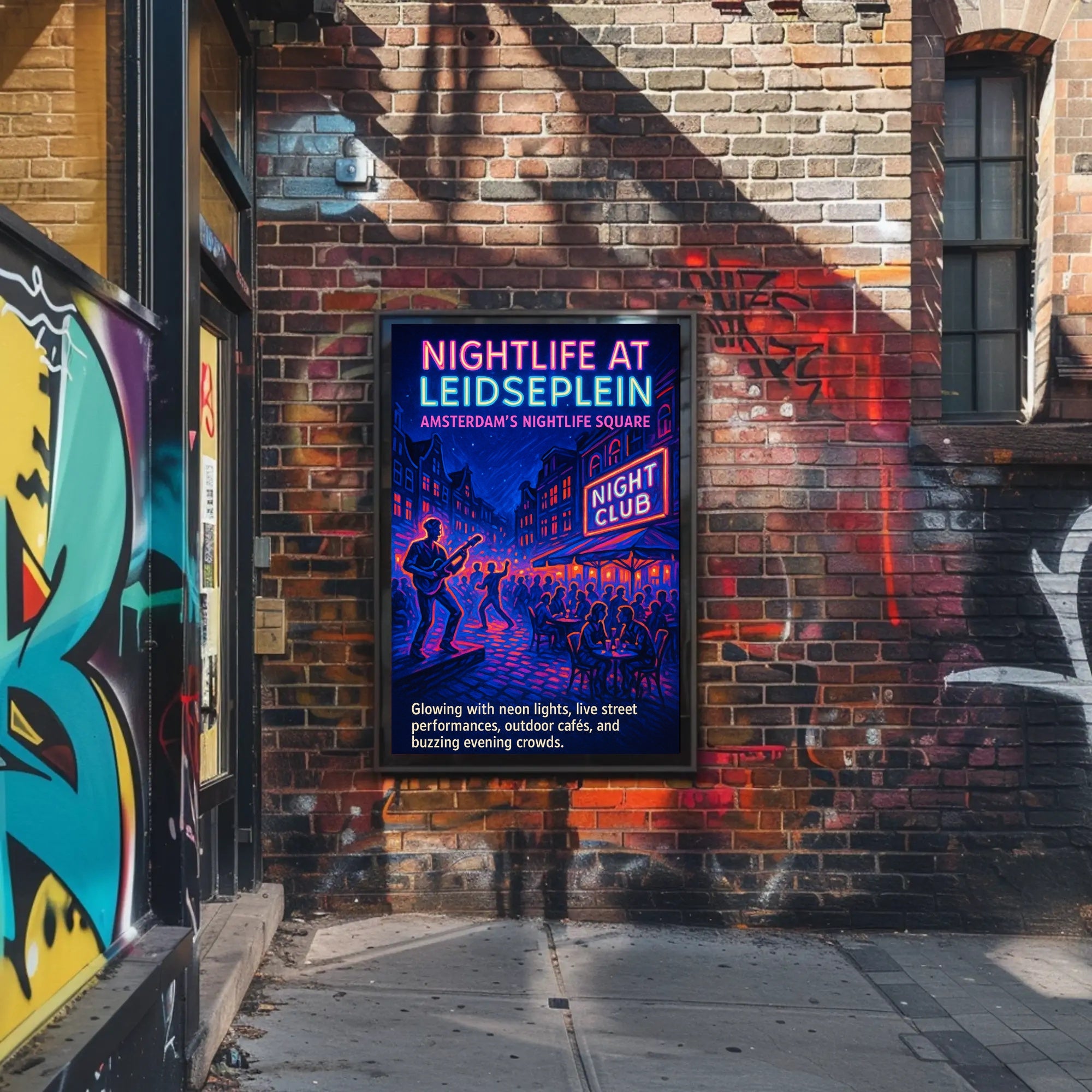 Nightlife at Leidseplein Poster PosterGoat