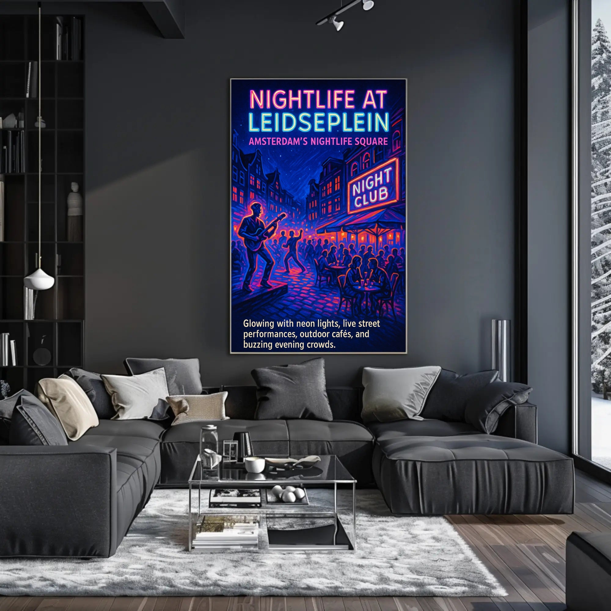 Nightlife at Leidseplein Poster PosterGoat
