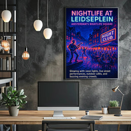 Nightlife at Leidseplein Poster PosterGoat