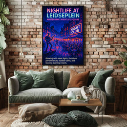Nightlife at Leidseplein Poster PosterGoat