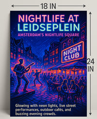 Nightlife at Leidseplein Poster PosterGoat