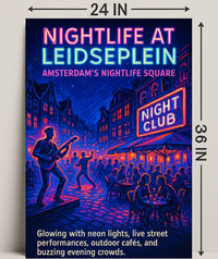 Nightlife at Leidseplein Poster PosterGoat