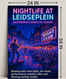 Nightlife at Leidseplein Poster PosterGoat