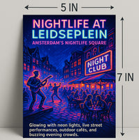 Nightlife at Leidseplein Poster PosterGoat