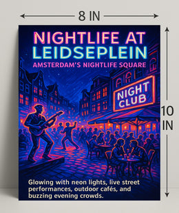 Nightlife at Leidseplein Poster PosterGoat