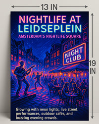 Nightlife at Leidseplein Poster PosterGoat