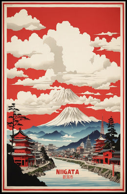 Niigata Scenic Landscape Travel Poster PosterGoat