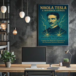 Nikola Tesla A Maverick Genius Poster PosterGoat
