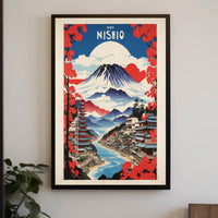 Nishio's Majestic Mountain Travel Poster PosterGoat
