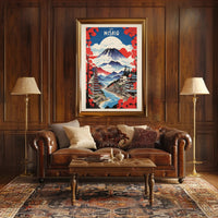 Nishio's Majestic Mountain Travel Poster PosterGoat