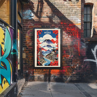 Nishio's Majestic Mountain Travel Poster PosterGoat