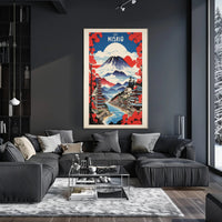 Nishio's Majestic Mountain Travel Poster PosterGoat