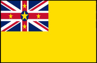 Niue Flag Poster Featuring Vibrant Modern Graphic Elements PosterGoat