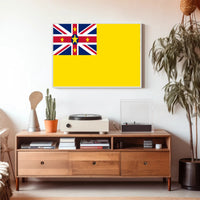 Niue Flag Poster Featuring Vibrant Modern Graphic Elements PosterGoat