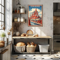 Nizhny Novgorod Winter Russian Travel Poster PosterGoat