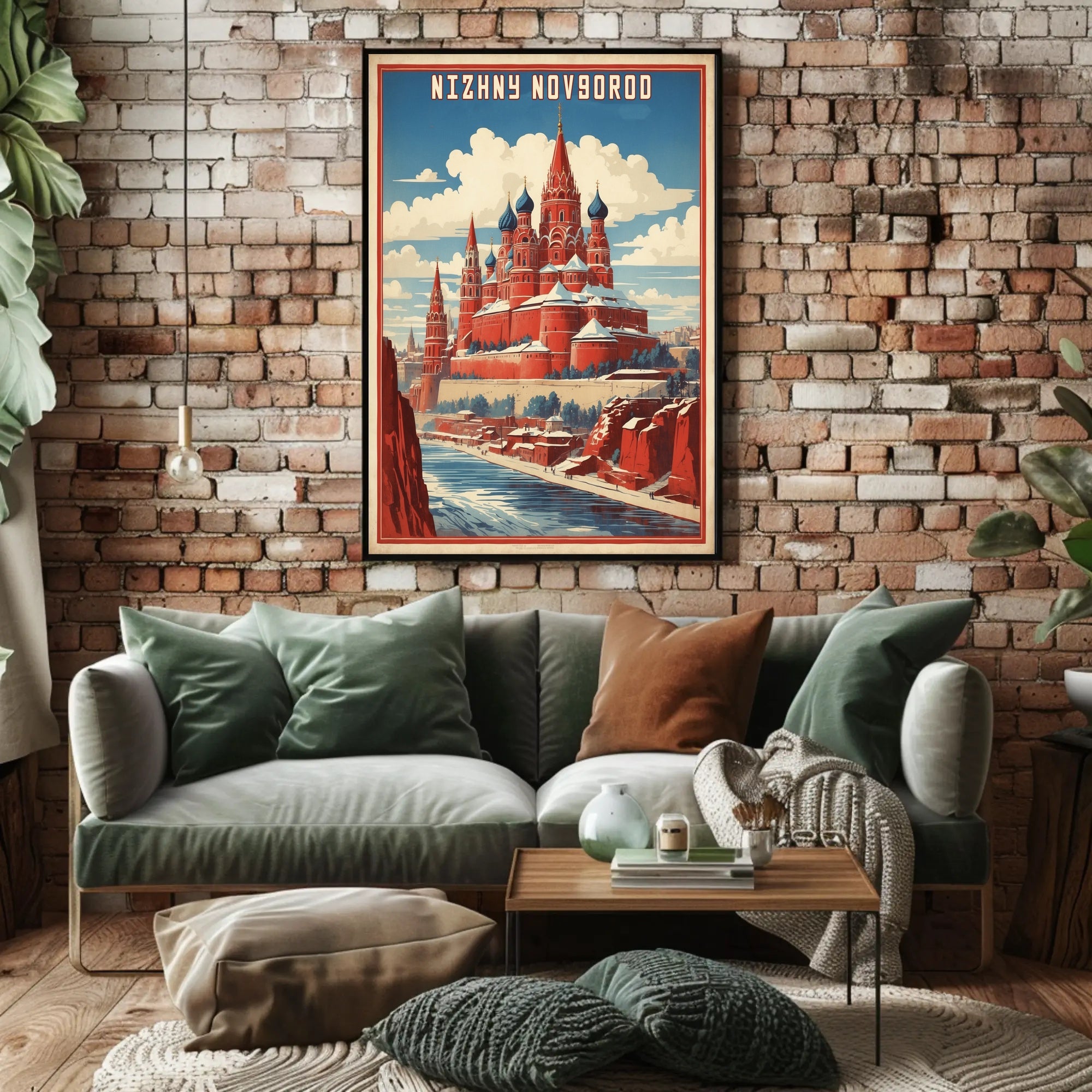 Nizhny Novgorod Winter Russian Travel Poster PosterGoat