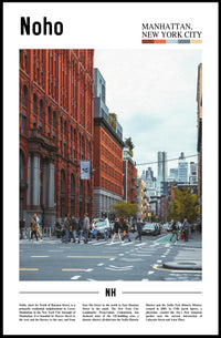 Noho Street Scene Manhattan Travel Poster PosterGoat