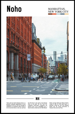 Noho Street Scene Manhattan Travel Poster PosterGoat