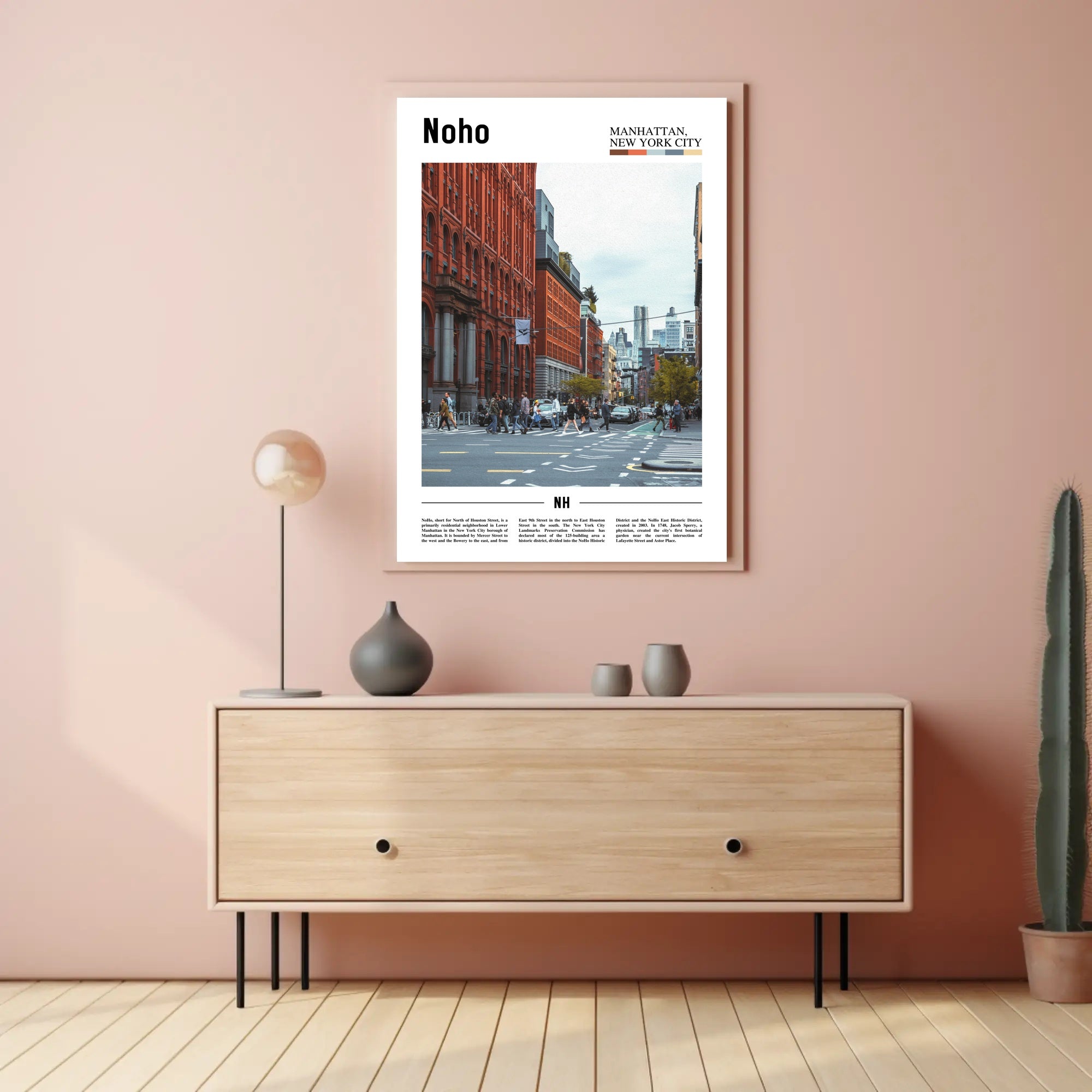 Noho Street Scene Manhattan Travel Poster PosterGoat