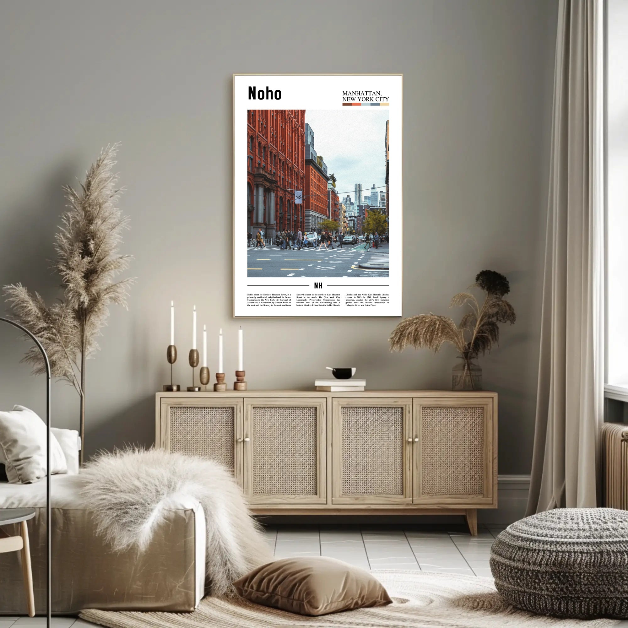 Noho Street Scene Manhattan Travel Poster PosterGoat