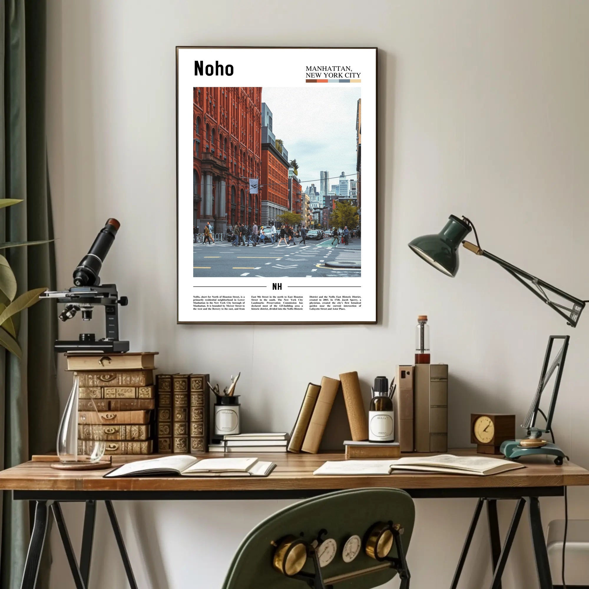 Noho Street Scene Manhattan Travel Poster PosterGoat