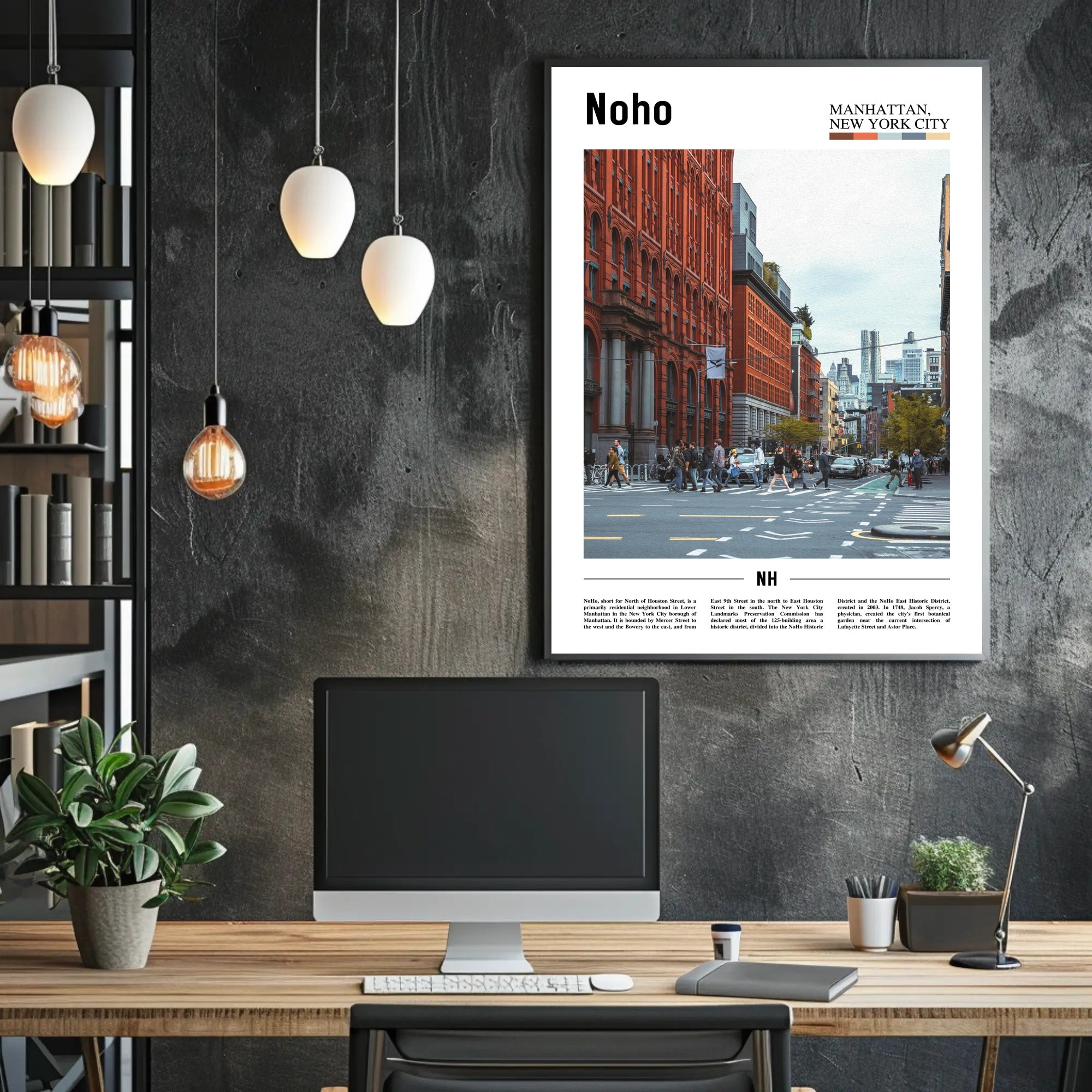 Noho Street Scene Manhattan Travel Poster PosterGoat
