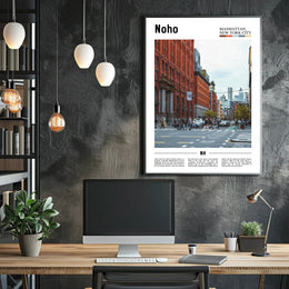 Noho Street Scene Manhattan Travel Poster PosterGoat