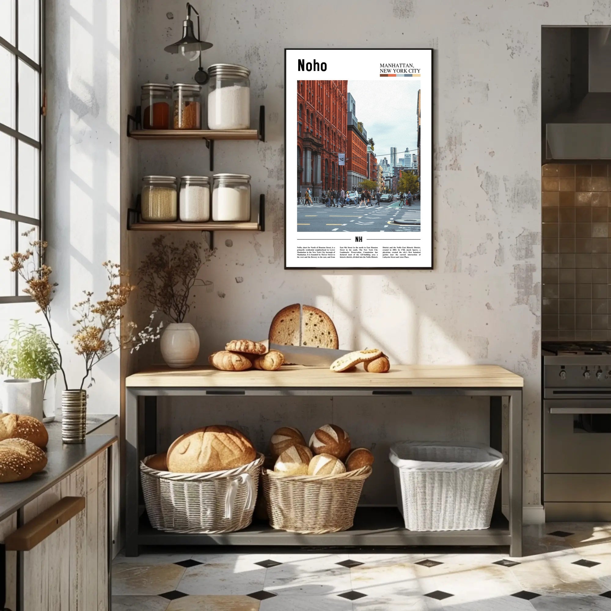 Noho Street Scene Manhattan Travel Poster PosterGoat