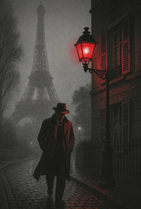 Noir Detective Paris Scene Poster - Abstract, Artistic, or Pop Culture Poster PosterGoat