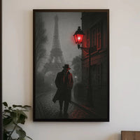 Noir Detective Paris Scene Poster - Abstract, Artistic, or Pop Culture Poster PosterGoat