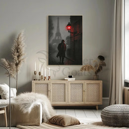 Noir Detective Paris Scene Poster - Abstract, Artistic, or Pop Culture Poster PosterGoat