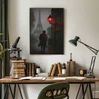 Noir Detective Paris Scene Poster - Abstract, Artistic, or Pop Culture Poster PosterGoat