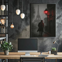 Noir Detective Paris Scene Poster - Abstract, Artistic, or Pop Culture Poster PosterGoat