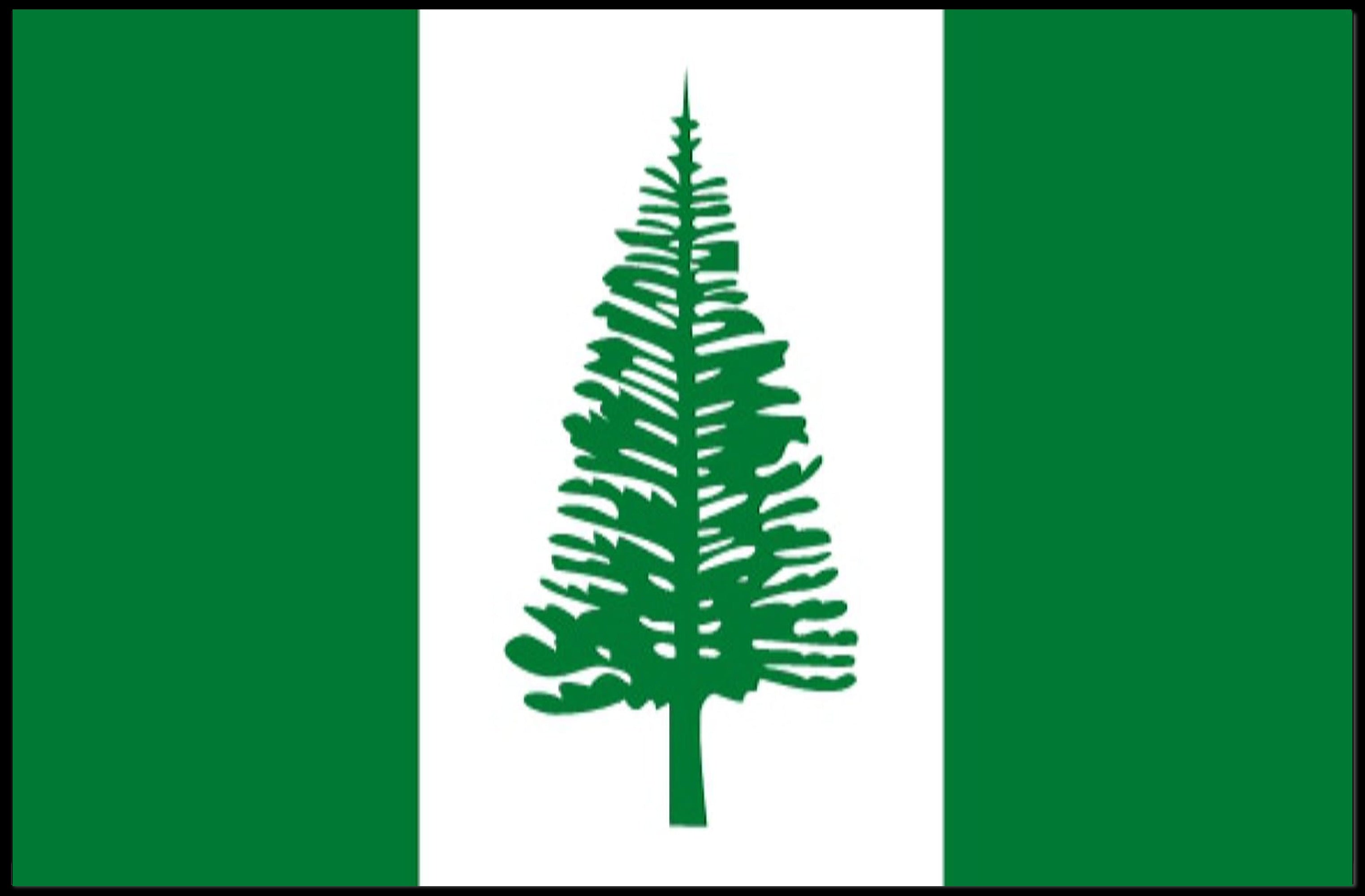 Norfolk Island Flag Pride Minimalist Country Flag Poster PosterGoat