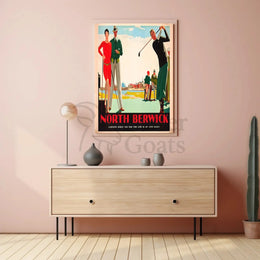 North Berwick Golf Elegance Art Deco Travel Poster PosterGoat