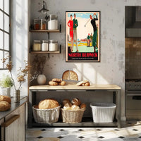 North Berwick Golf Elegance Art Deco Travel Poster PosterGoat