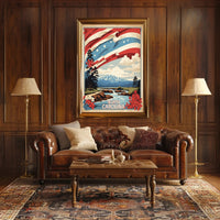 North Carolina Scenic Landscape Travel Poster PosterGoat