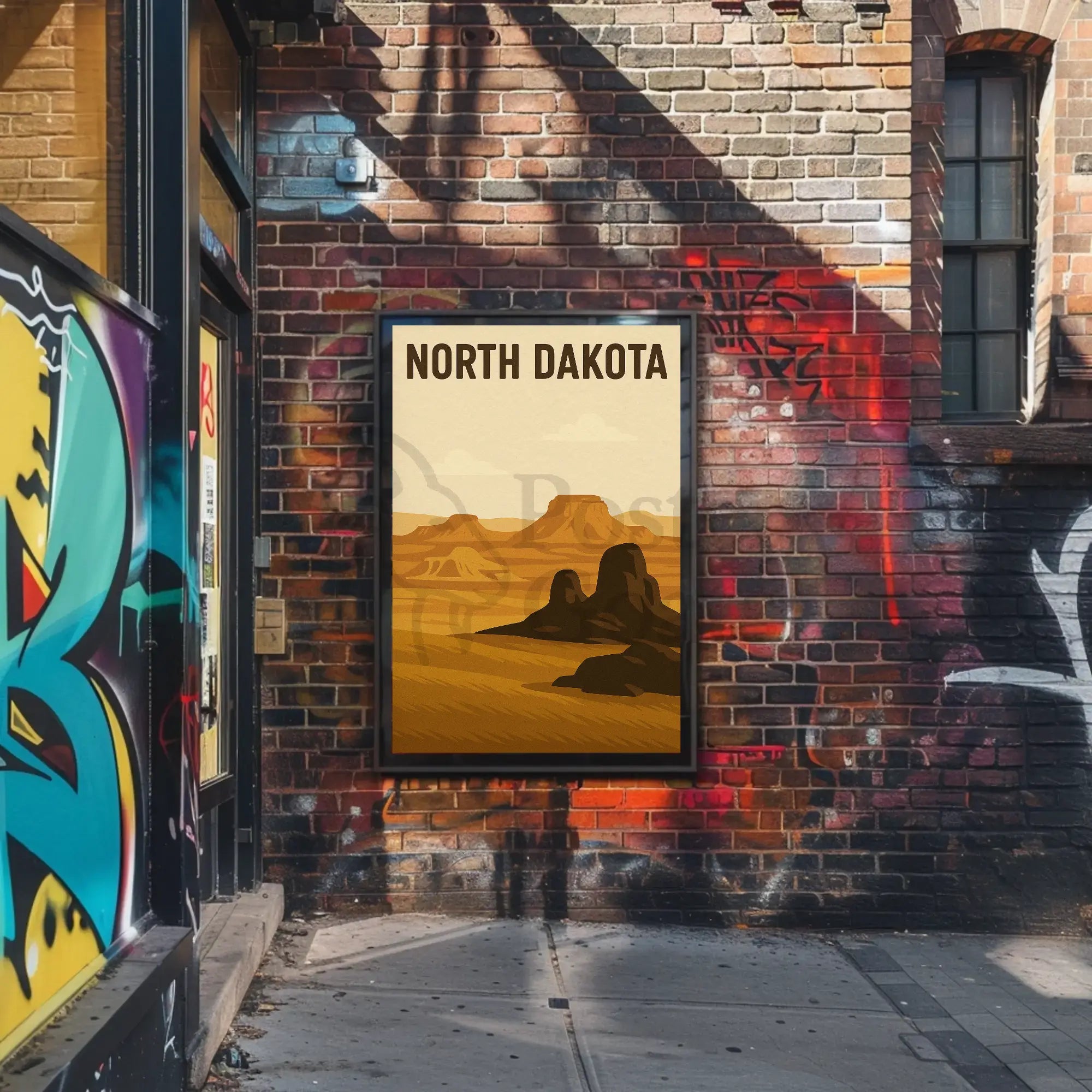 North Dakota Adventure Vintage Travel Poster PosterGoat