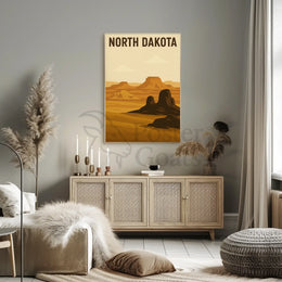 North Dakota Adventure Vintage Travel Poster PosterGoat